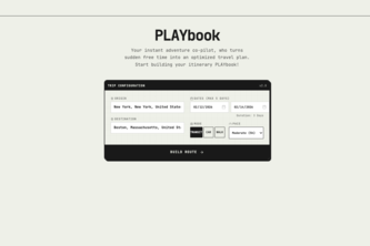 PLAYbook: Your Instant Adventure Co-pilot
