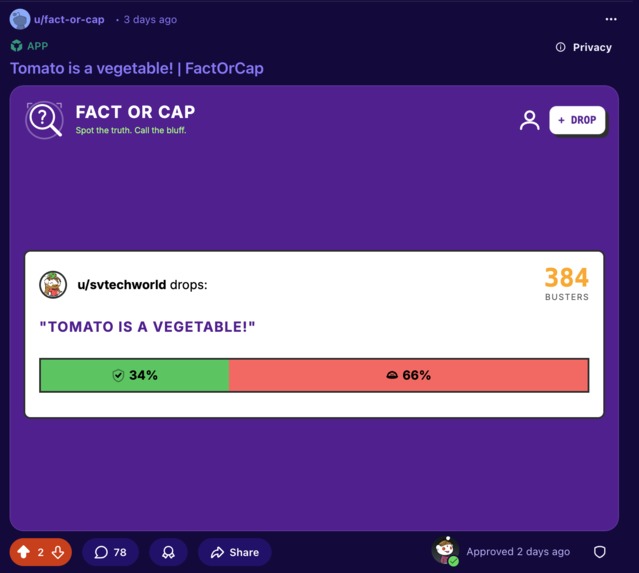 Fact Or Cap – screenshot 3