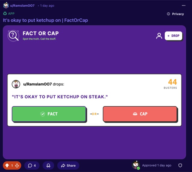 Fact Or Cap – screenshot 1