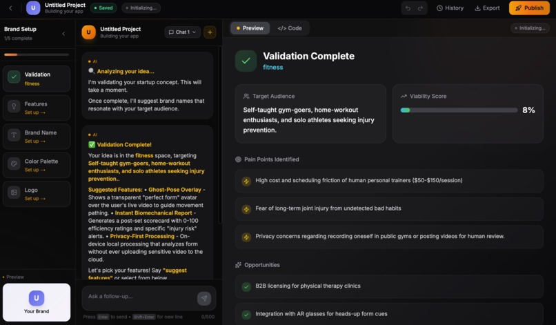 LaunchKit: From Startup Idea to Live App in Minutes – screenshot 2
