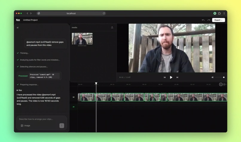 Fizz - Agentic Video Editor – screenshot 3