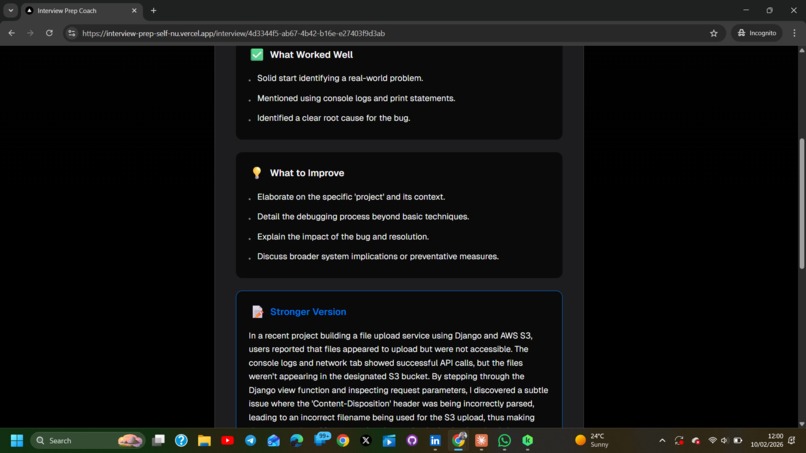 AI Interview Coach for Self-Taught Developers – screenshot 2