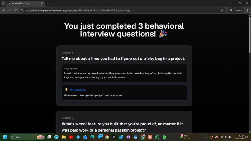 AI Interview Coach for Self-Taught Developers – screenshot 3