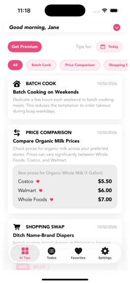 Grown AI: Personalized Saving Hacks & Goal Tracker for Moms – screenshot 3