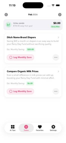 Grown AI: Personalized Saving Hacks & Goal Tracker for Moms – screenshot 4