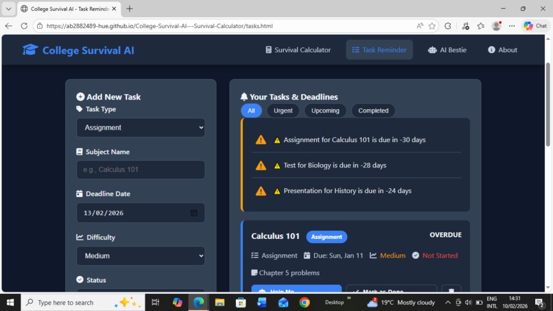 College Survival AI – Smart Student Assistant – screenshot 2