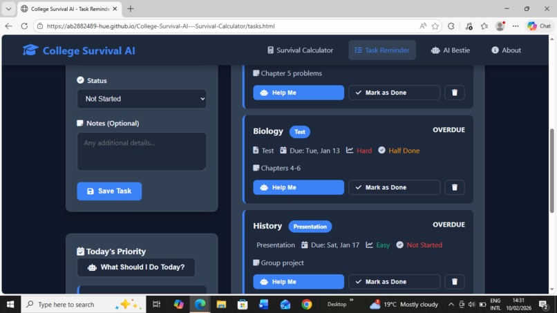 College Survival AI – Smart Student Assistant – screenshot 3