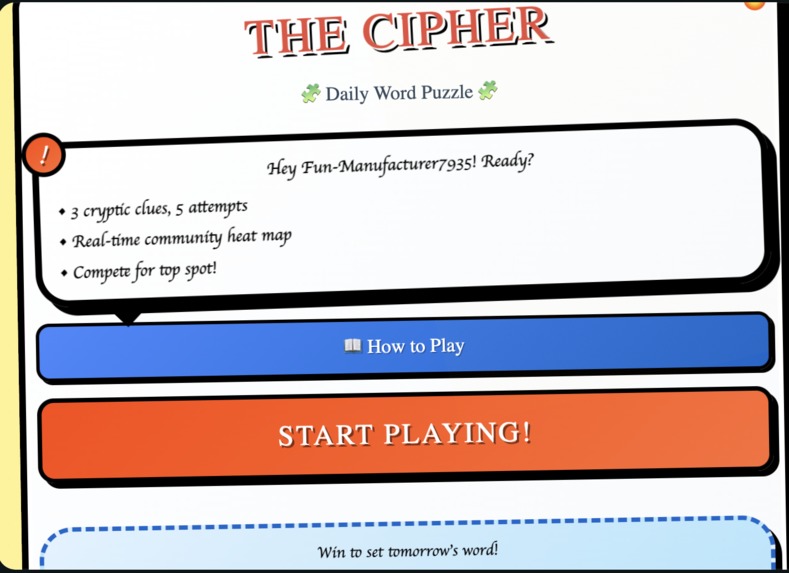 The Daily Cipher – screenshot 1