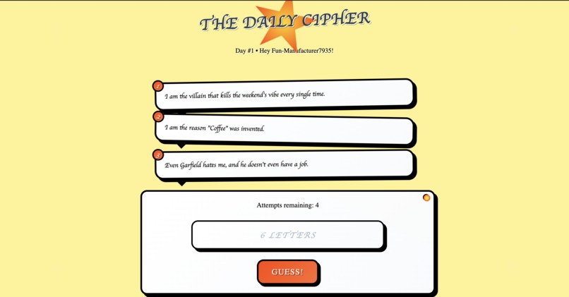 The Daily Cipher – screenshot 3