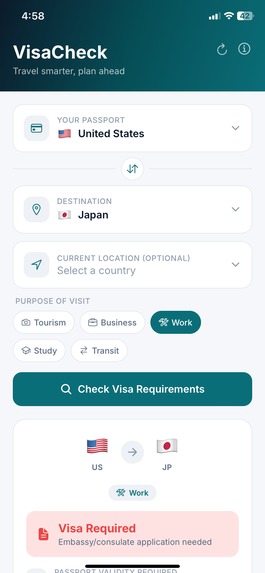 VisaCheck – screenshot 2