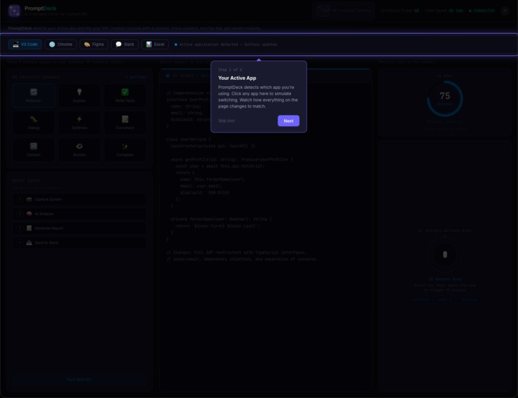PromptDeck: AI Command Center for Logitech MX – screenshot 7