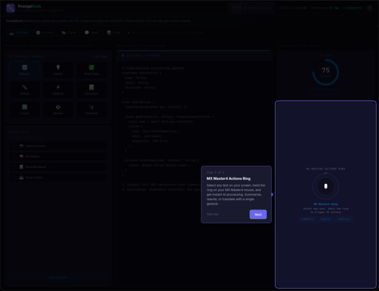 PromptDeck: AI Command Center for Logitech MX – screenshot 11