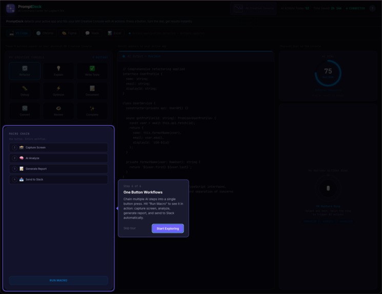 PromptDeck: AI Command Center for Logitech MX – screenshot 12