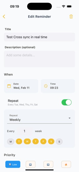 KairZa - The Ultimate Reminder App for Power Users – screenshot 1