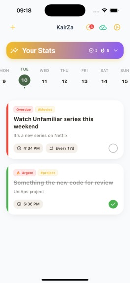 KairZa - The Ultimate Reminder App for Power Users – screenshot 3