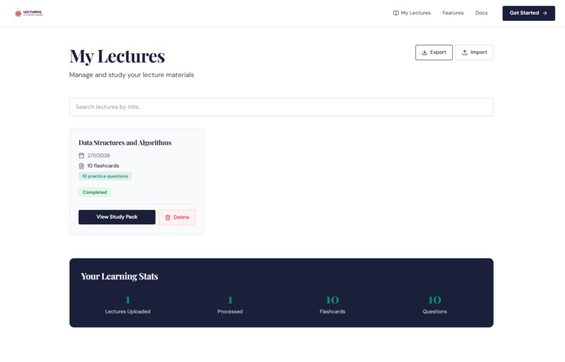 LectureIQ - AI-Powered Learning Assistant – screenshot 2