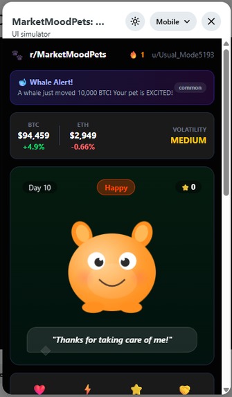 MarketMoodPets: Community Emotion Pet – screenshot 2