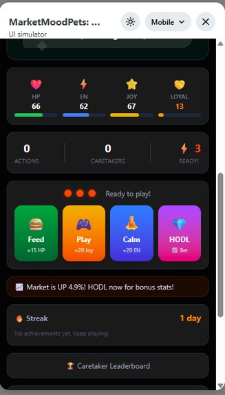 MarketMoodPets: Community Emotion Pet – screenshot 3
