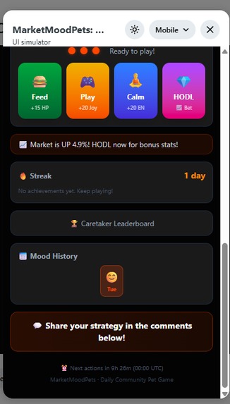 MarketMoodPets: Community Emotion Pet – screenshot 4