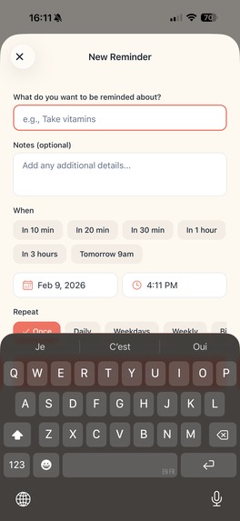 Nudge – The friendly reminder that follows you – screenshot 2