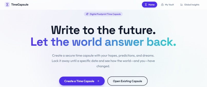 Digital Footprint Time Capsule – screenshot 1