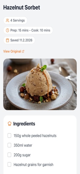 ChefExtract - Extract recipes from YouTube & cooking sites – screenshot 3