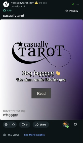 Casually Tarot – screenshot 1