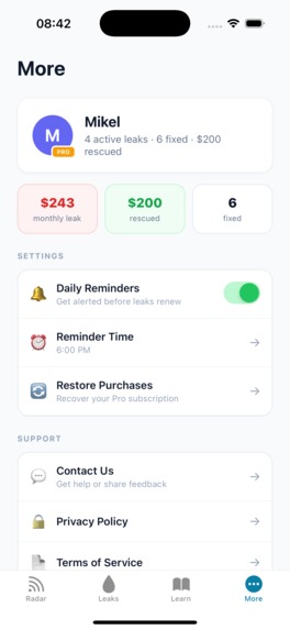 Money Leak Radar – screenshot 9