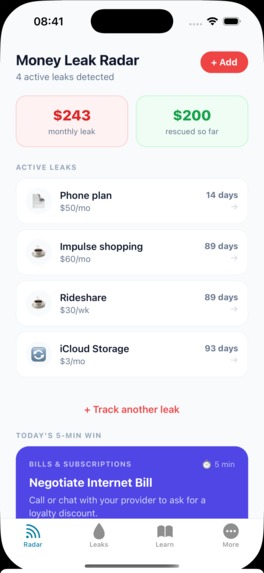 Money Leak Radar – screenshot 21