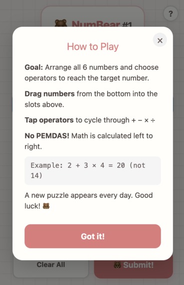 NumBear – screenshot 2