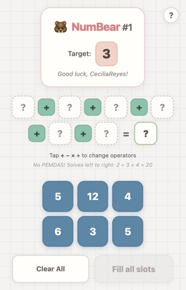NumBear – screenshot 3