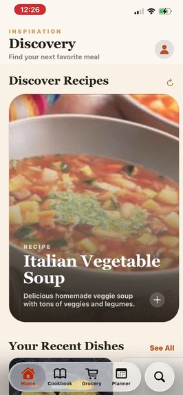 Re-cipe - A digital cookbook – screenshot 1