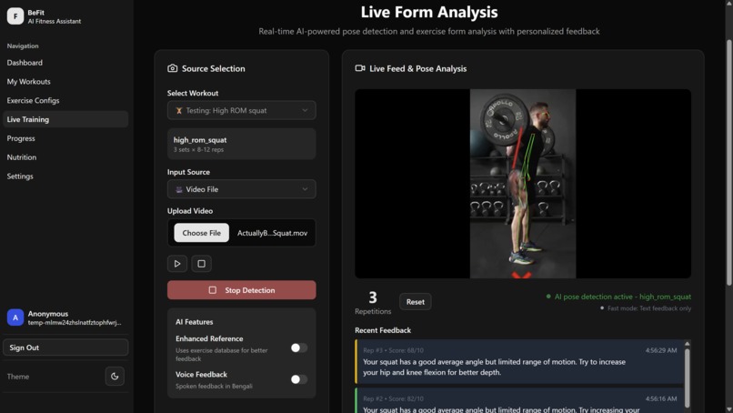 BeFit – screenshot 1