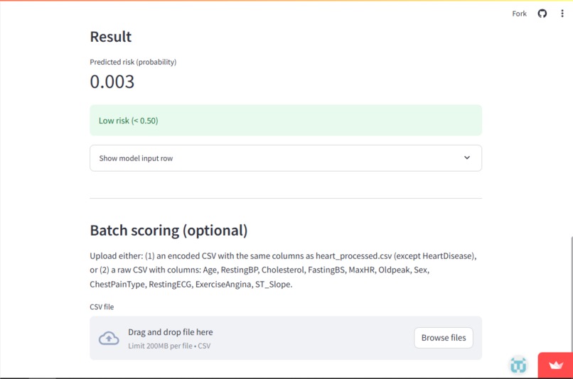 Heart Attack Risk Prediction App  (HARPA) – screenshot 2