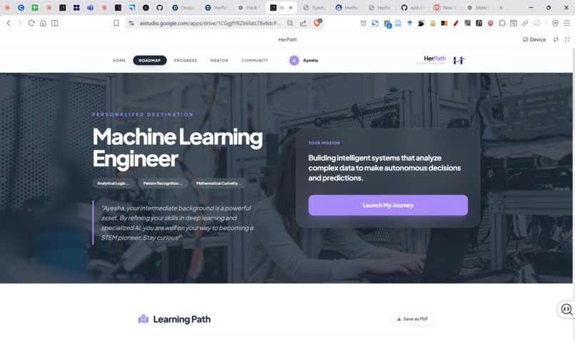 HerPath: Your AI-Powered STEM Mentor – screenshot 7