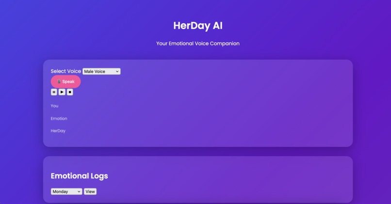 HerDay AI — A Voice Companion for Emotional Reflection – screenshot 7
