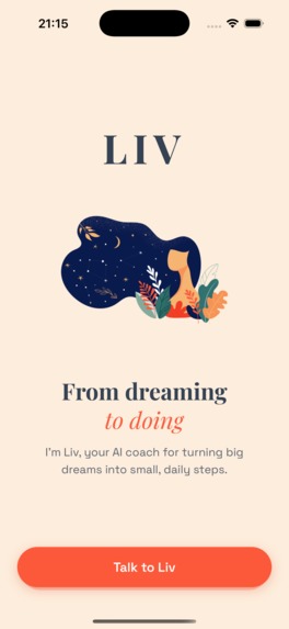 Liv - AI Life Coach – screenshot 1
