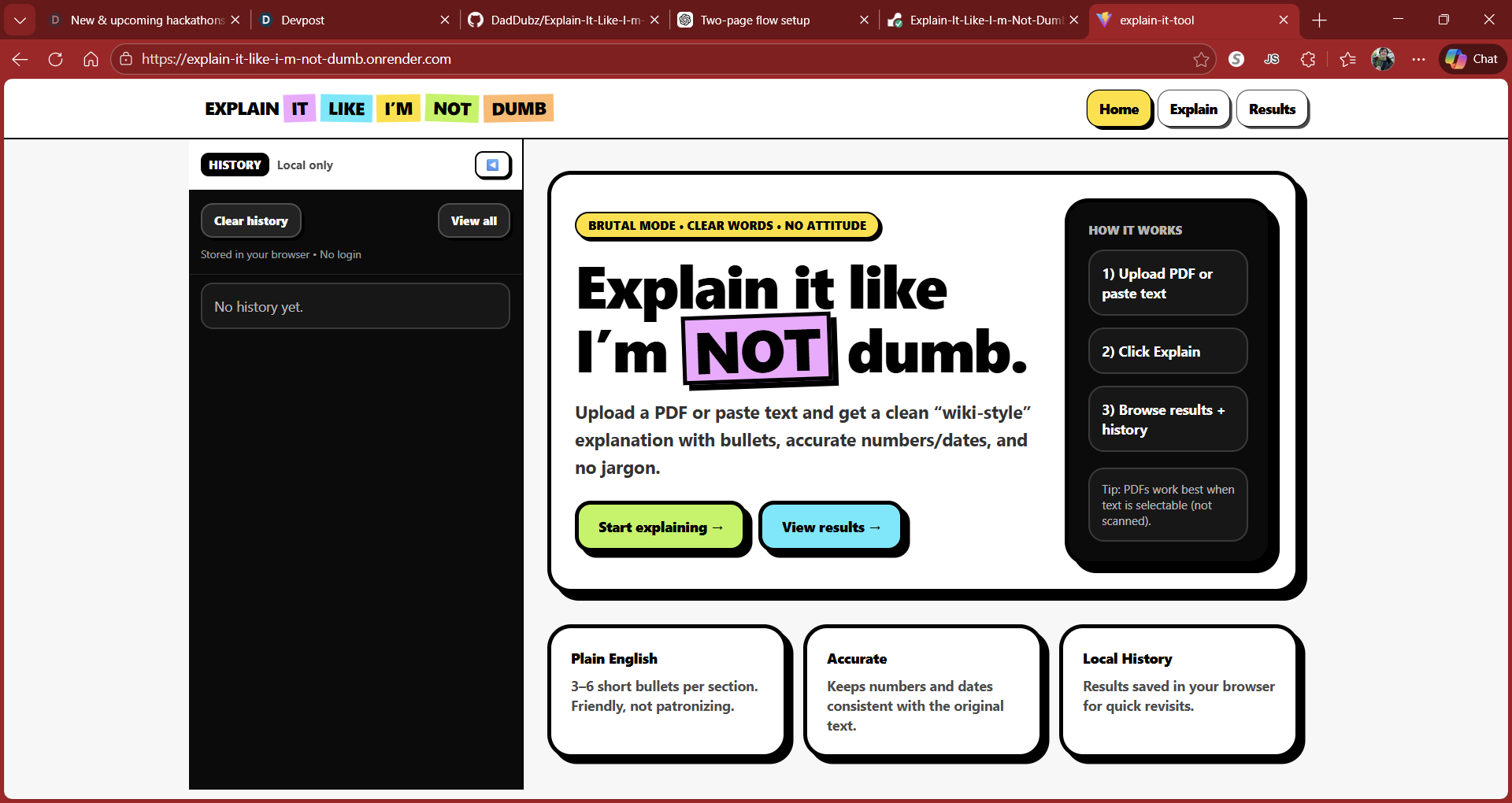 Explain It Like I’m Dumb | Devpost