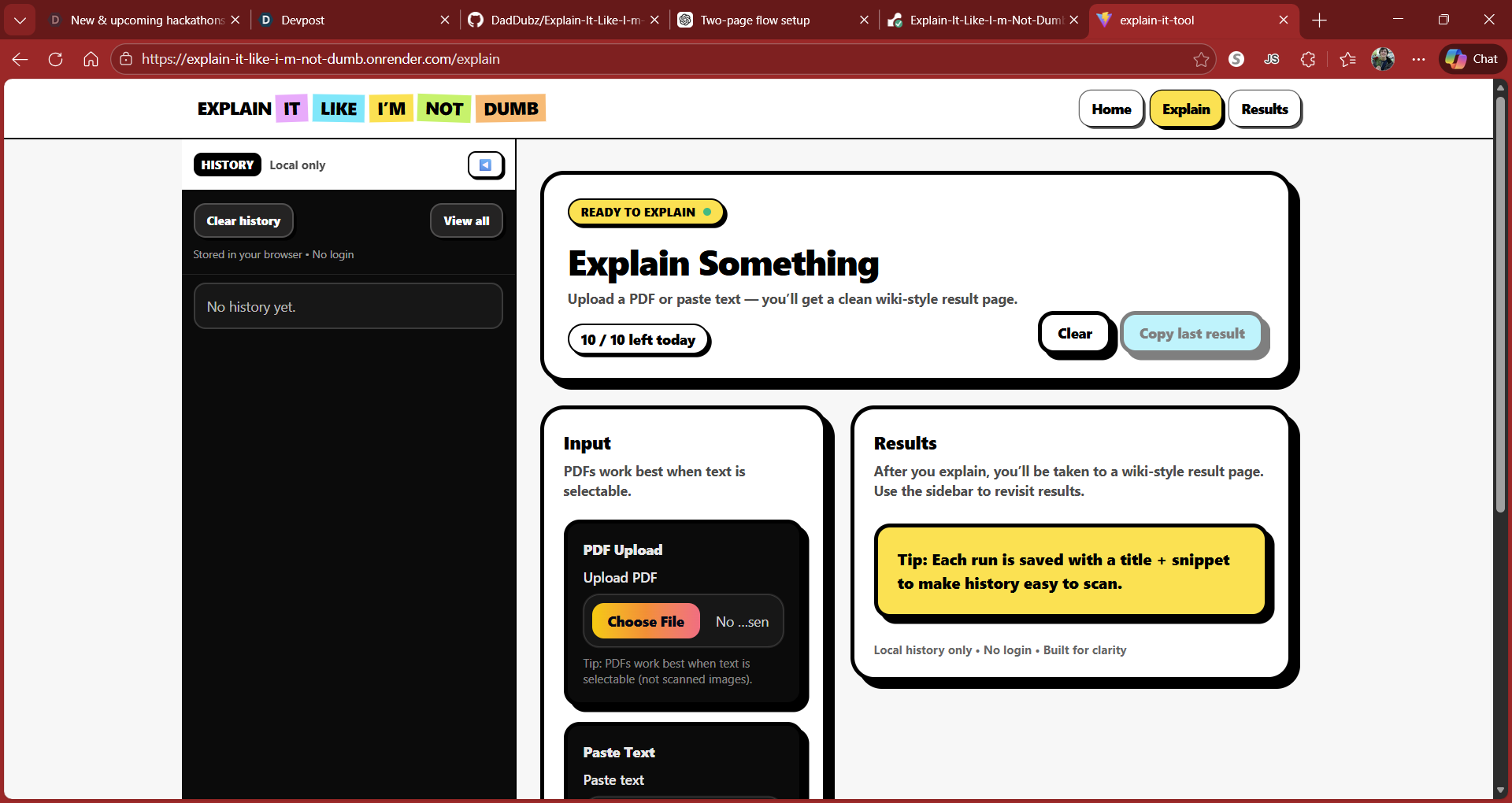 Explain It Like I’m Dumb | Devpost