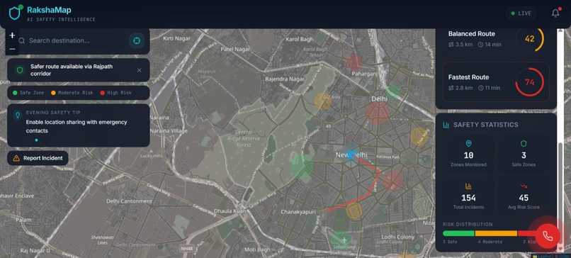 RakshaMap: AI-Powered Women-Centric Safety Mapper – screenshot 11