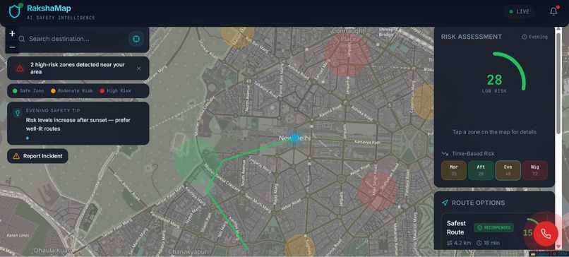 RakshaMap: AI-Powered Women-Centric Safety Mapper – screenshot 9