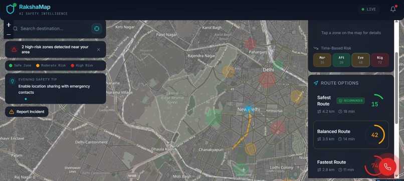 RakshaMap: AI-Powered Women-Centric Safety Mapper – screenshot 10