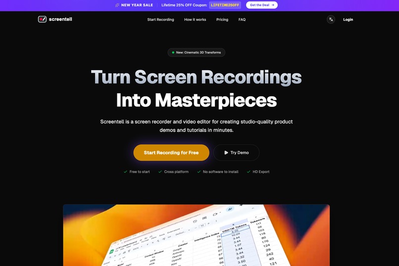 Screentell - A screen recorder and video editor for demos – screenshot 1