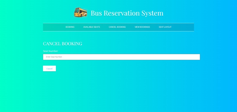 Bus Reservation System – screenshot 1