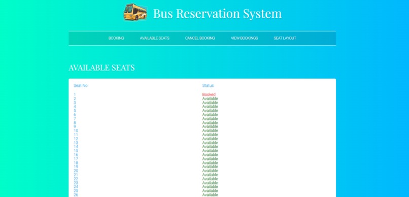 Bus Reservation System – screenshot 5