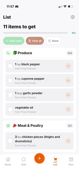 CookIQ – screenshot 2