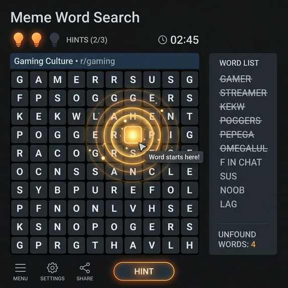 Meme Word Search – screenshot 3