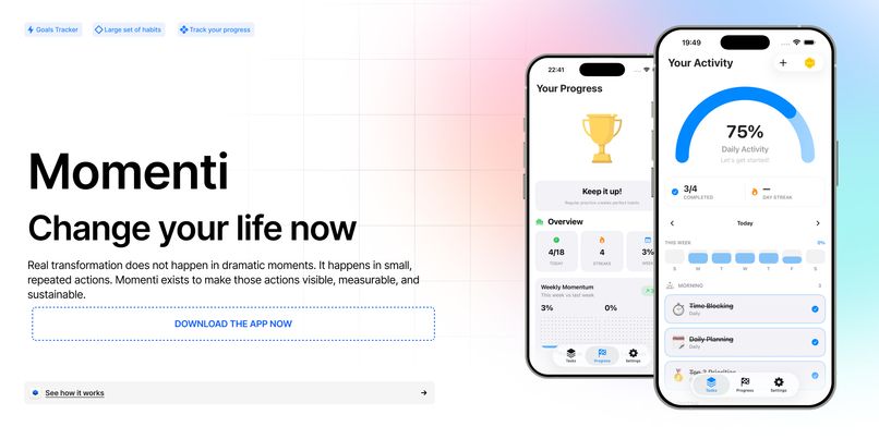Momenti - Goals Tracker  – screenshot 1