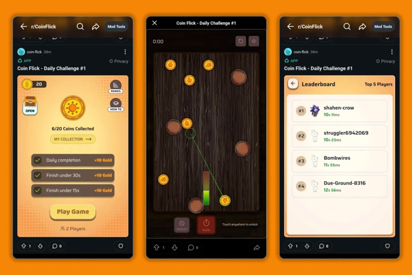 Coin Flick - Reddit Game – screenshot 1