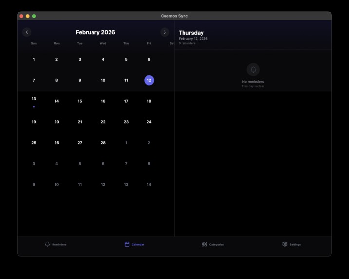 Cuemos Sync – screenshot 2